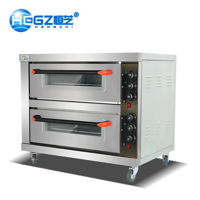 Large Capacity Hotel Kitchen Bakery Equipment Bread Baking Pizza Oven Electric 2 decks (1600283593116)
