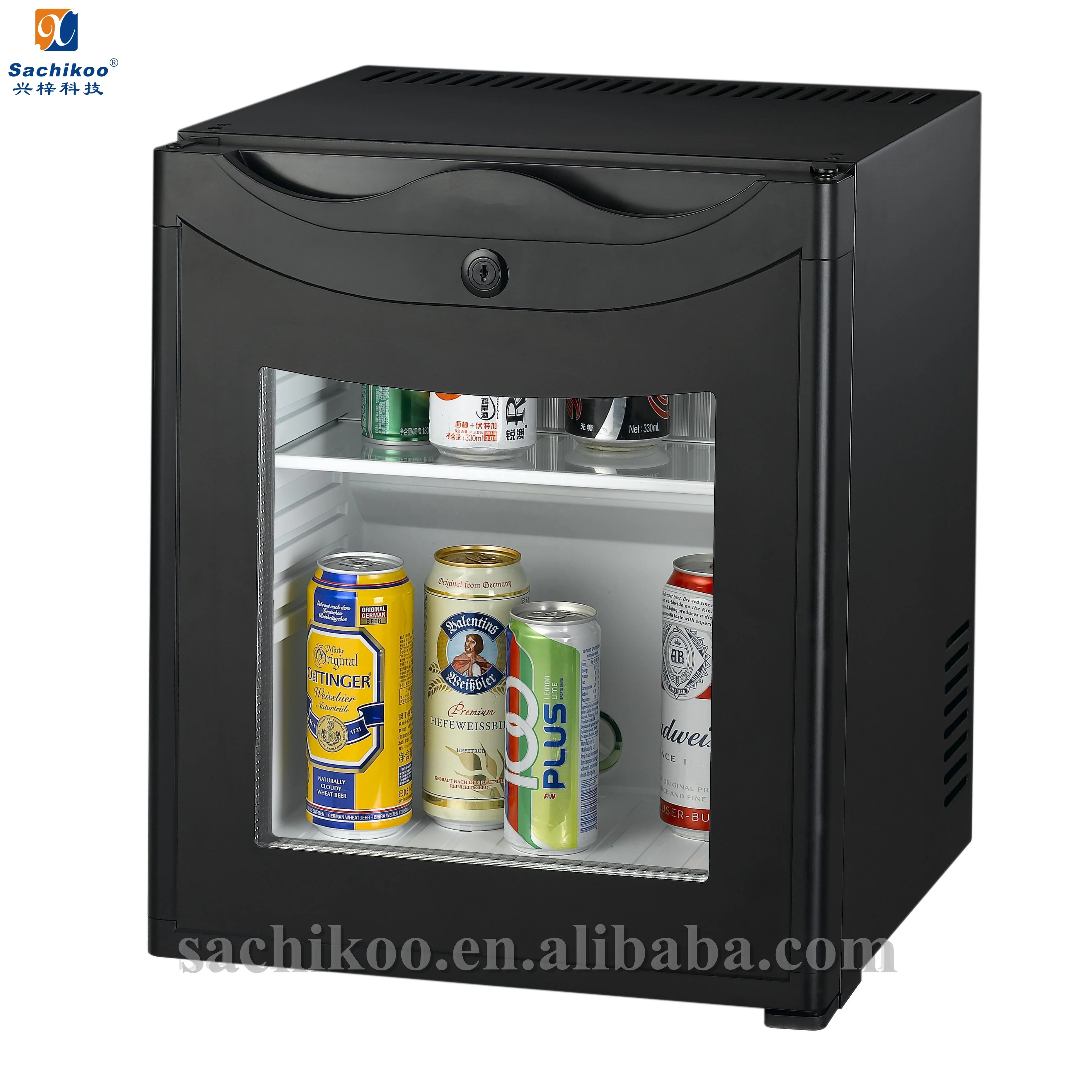 40L Luxury Hotel Mini Fridge USB & CB 65 Air Cooling 65W Absorption New Condition Electric Mini Refrigerator Sales Foaming Glass