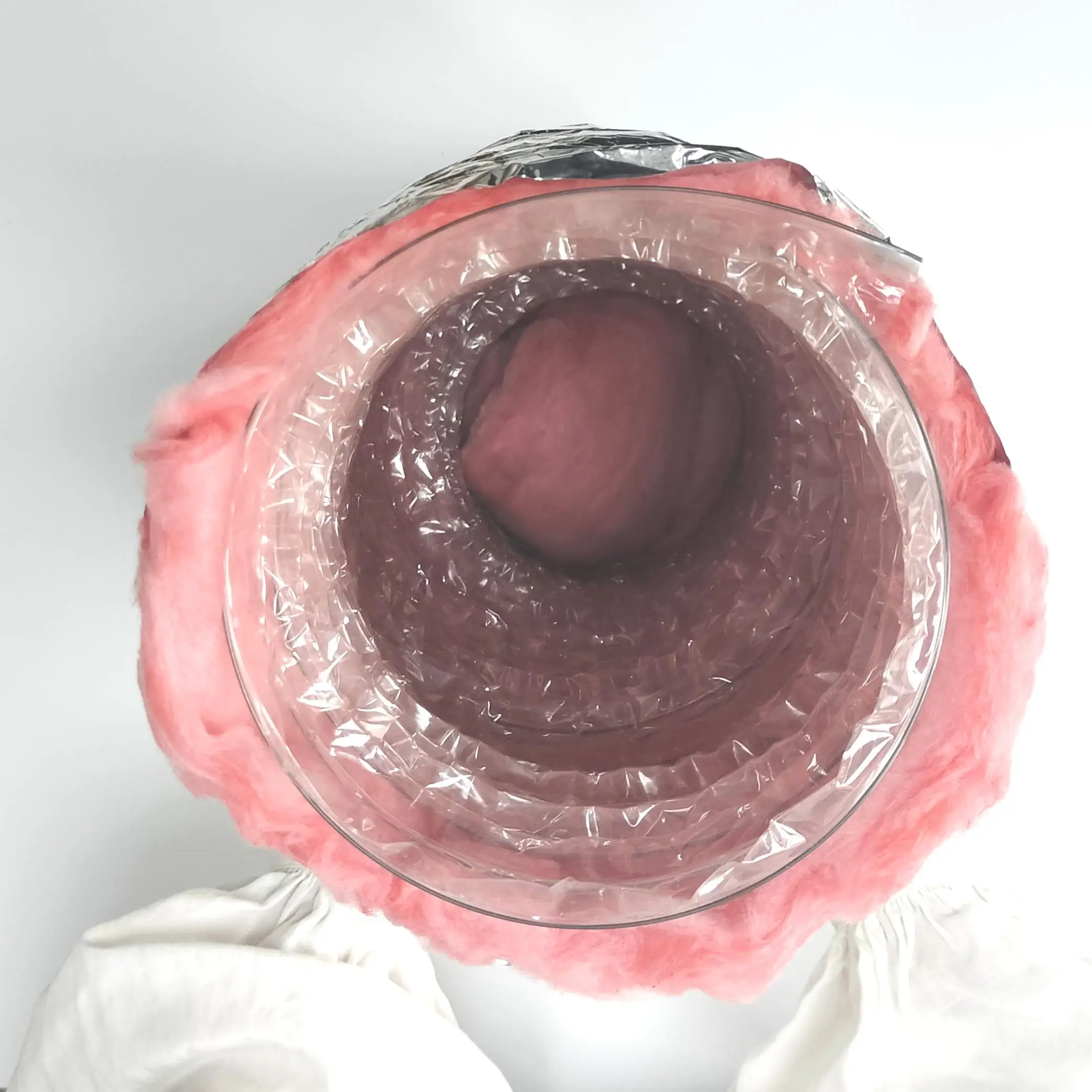 Insulated Flexible Duct R6/R8 pink Fiberglass Inner Black PET for ventilating system