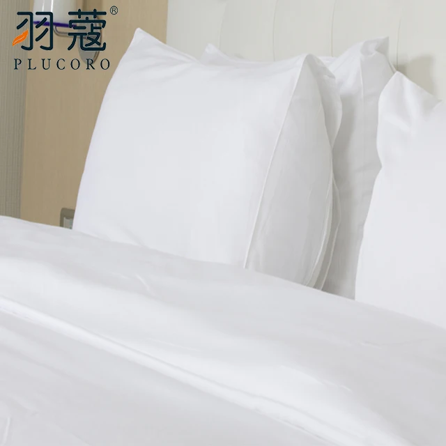 60S Egyptian Cotton 5 Star Hilton Hotel Bedding 4PCS White Bed Sheets Duvet Cover Set