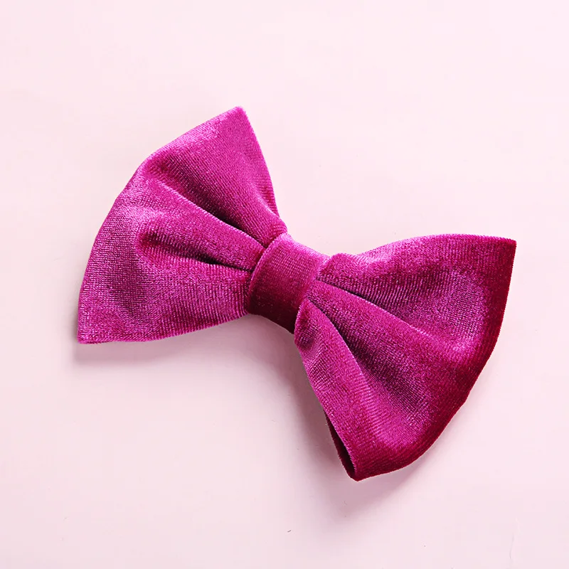 Baby girls fancy velvet hair bows girl hair bows accessories wholesale velvet hair bows