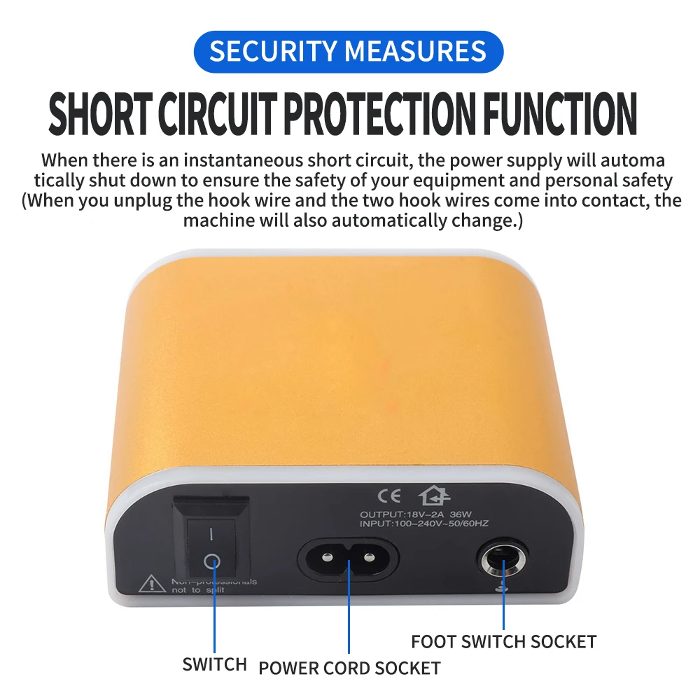 Hot Selling Wholesale Professional LED Screen Tattoo Power Supplies Mini Tattoo Power Supply For Tattoo Machine