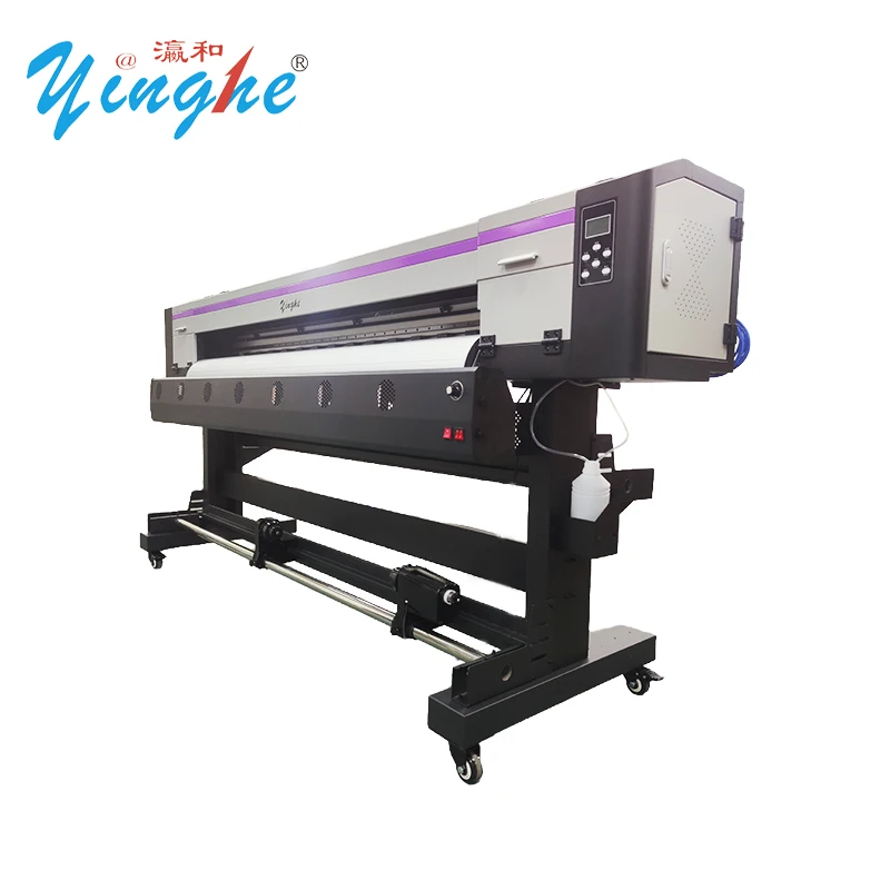 Yinghe Factory 1.8m Industrial Digital Inkjet Large Format Printer Eco Solvent Printer Banners Tarpaulin Vinyls Printing Machine