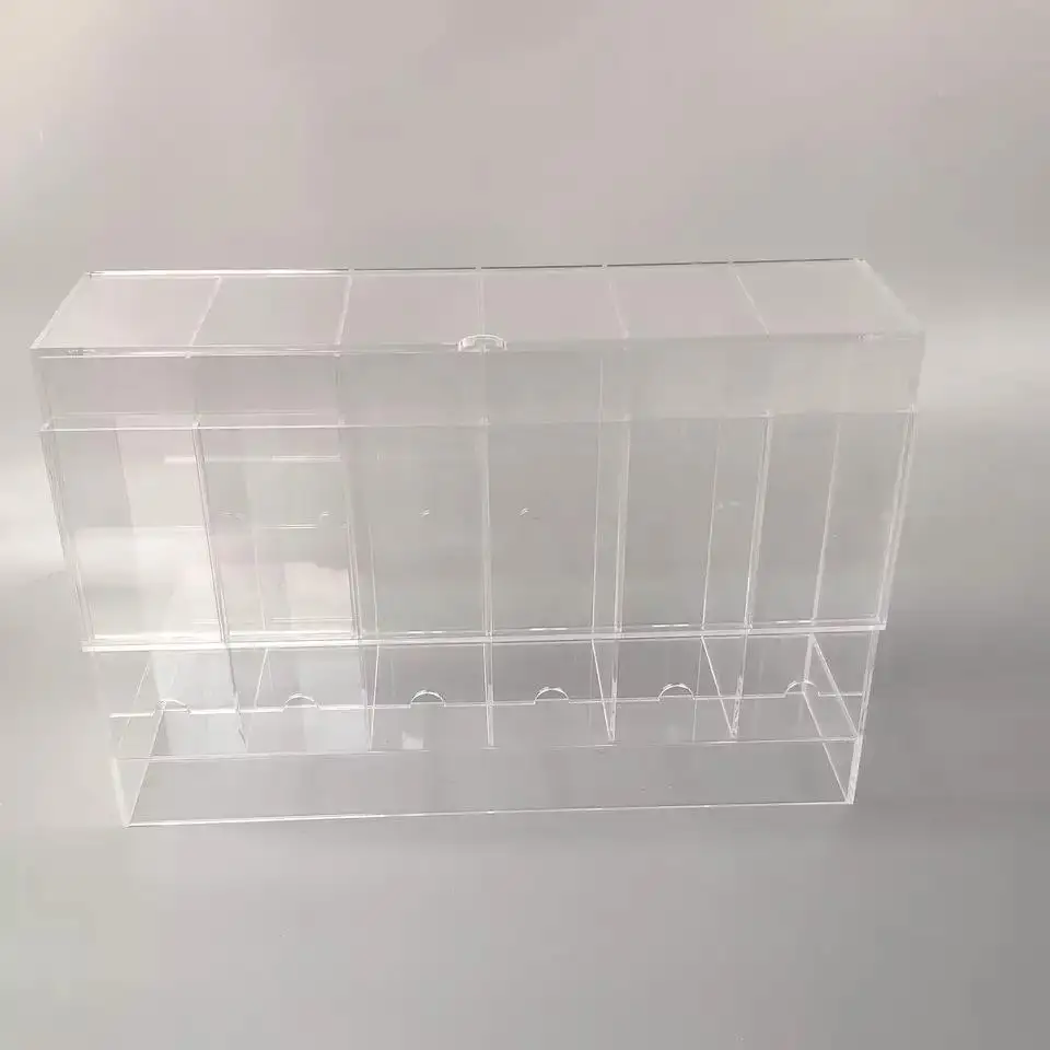 Custom Tcg Mtg Yugioh Po kemon Booster Packs Display Wholesale 3 Or 6 Slot Acrylic Booster Pack Dispenser