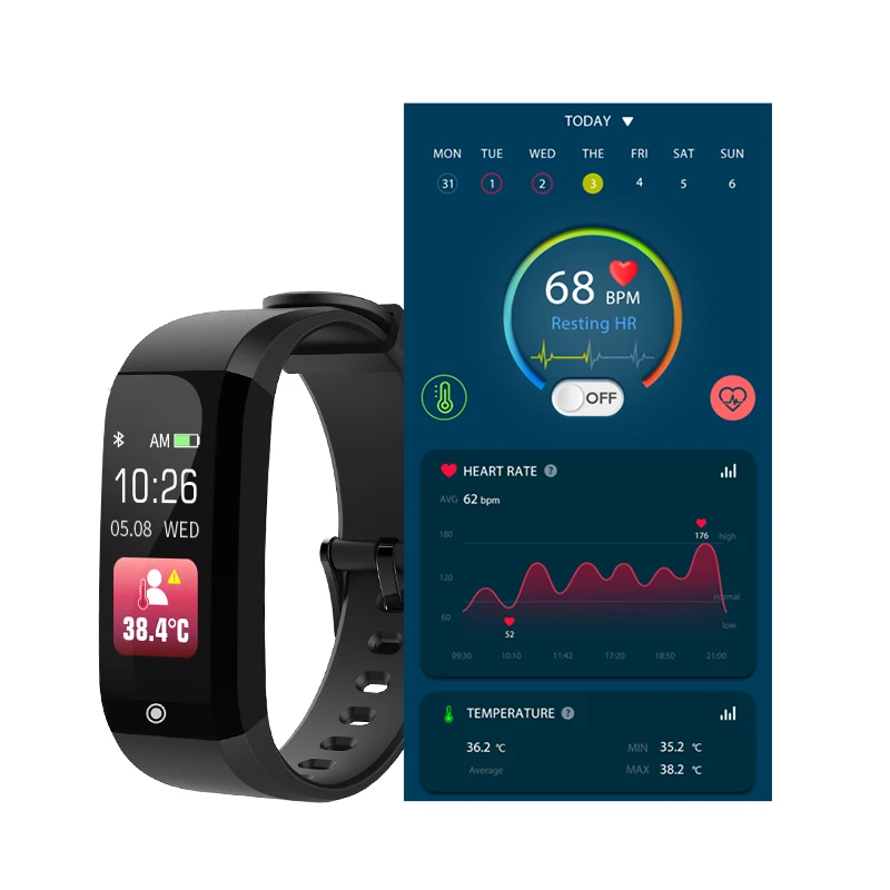 J-Style 1810HR Activity tracker heart rate monitor smart fitness tracker bracelets with sdk