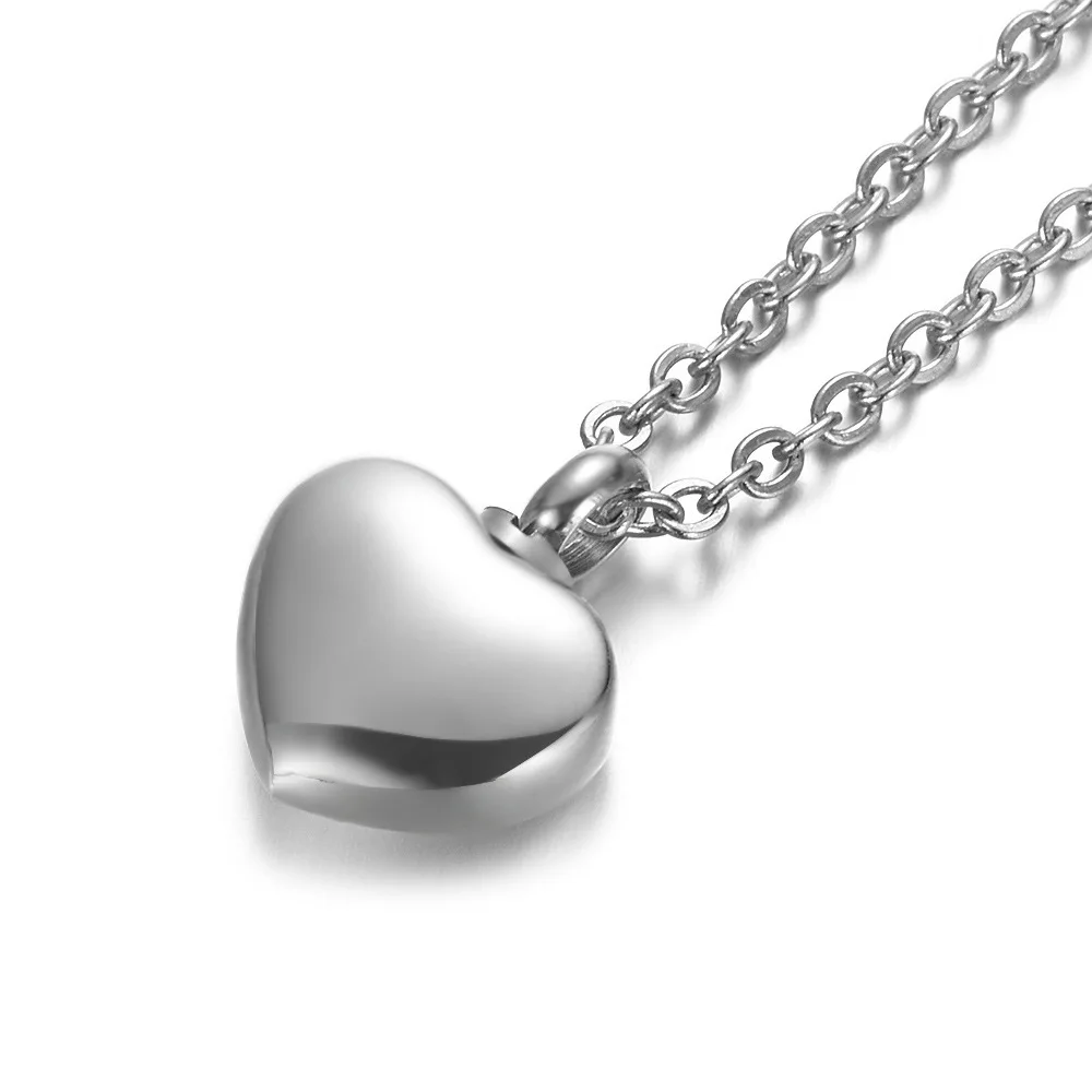 Heart Necklace for Ashes Memorial Ash Urns Waterproof Cremation Keepsakes Jewelry Chain