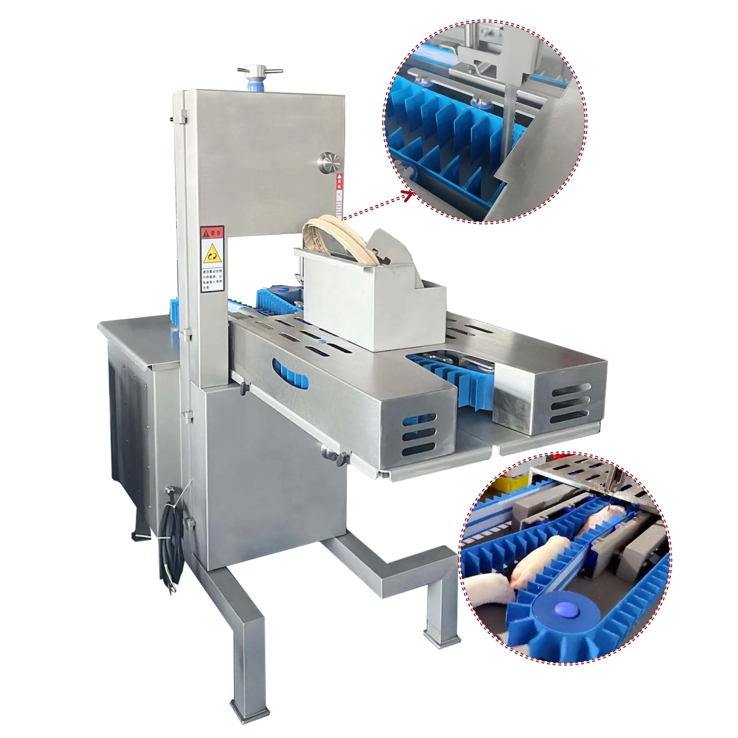 Electric Continuous Frozen Pig trotters feet Half-Split sawing machine