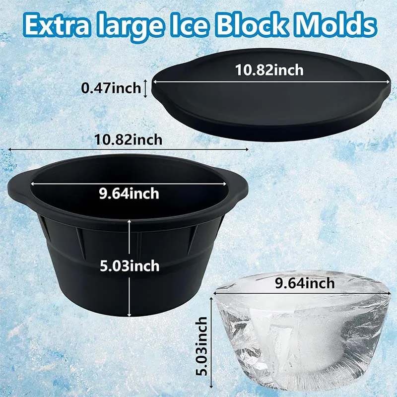 Factory Customized Extra large Reusable Round Ice Bath Chiller Silicone Ice Bath Mold with Lid for Cold Plunge Tub