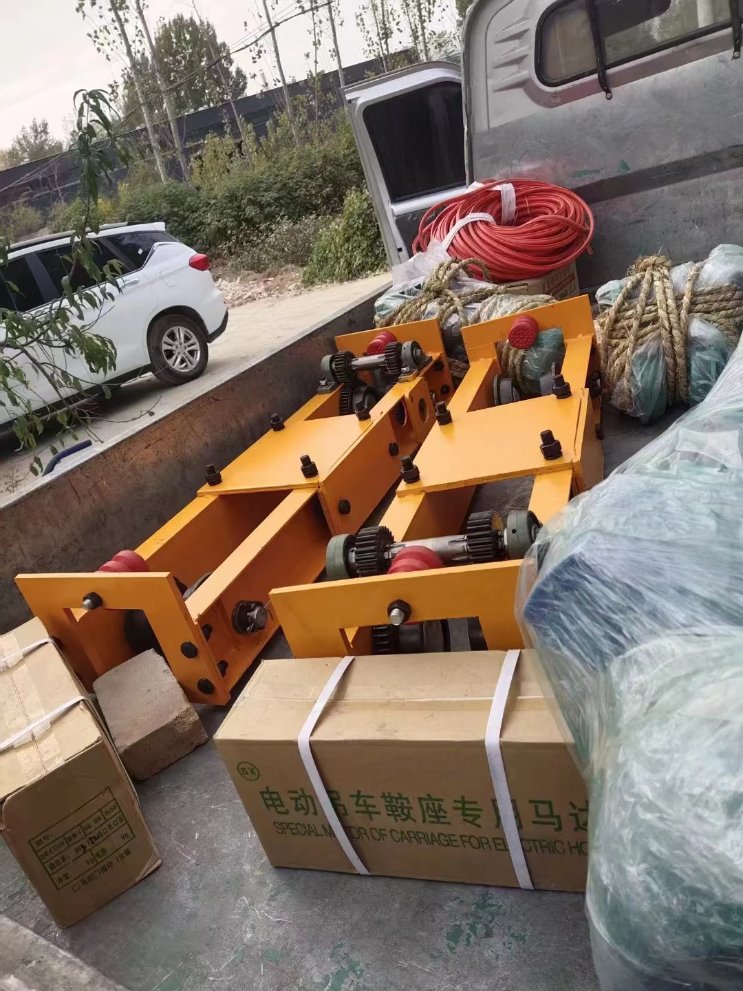 5T European Single girder overhead crane end beam European end carriage motor inside quality crane spare parts smooth running