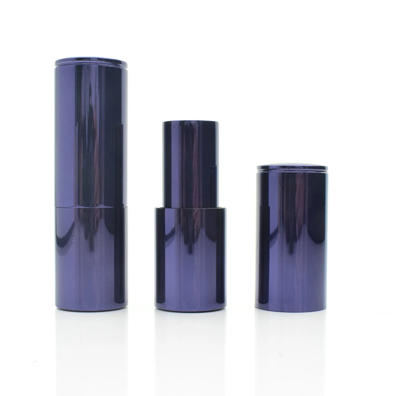 3.8g plastic injection blue magnetic button lipstick tube lipstick empty tube shell cosmetics packaging wholesale