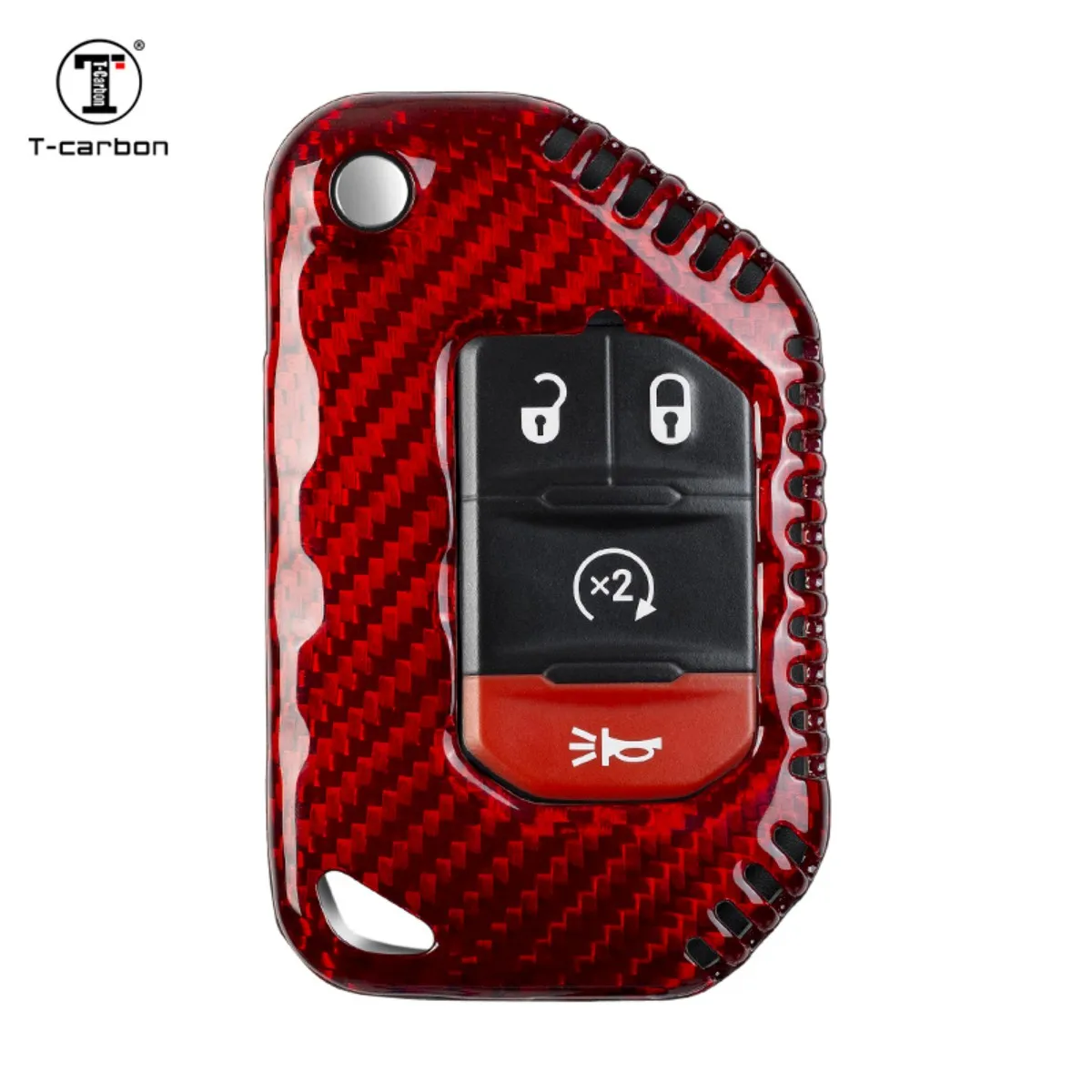 Car Interior Accessories Key Cover Fit For Jeep Wrangler Remote Protect Shell Carbon Fiber Car Key Case Cover T-carbon Auto Part