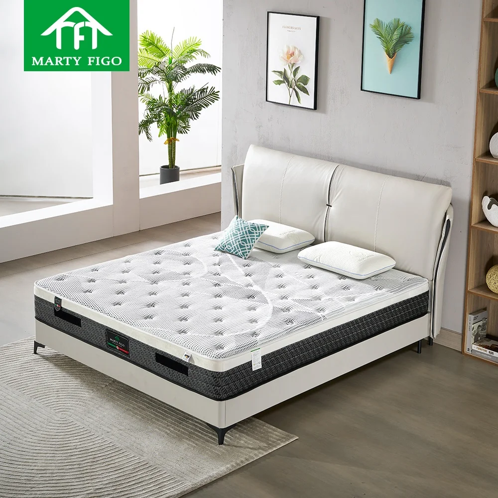 Custom hypo-allergenic bed mattress in a box Bonnell sprung latex foam cooling memory foam 3/5/7 zone pocket spring mattress