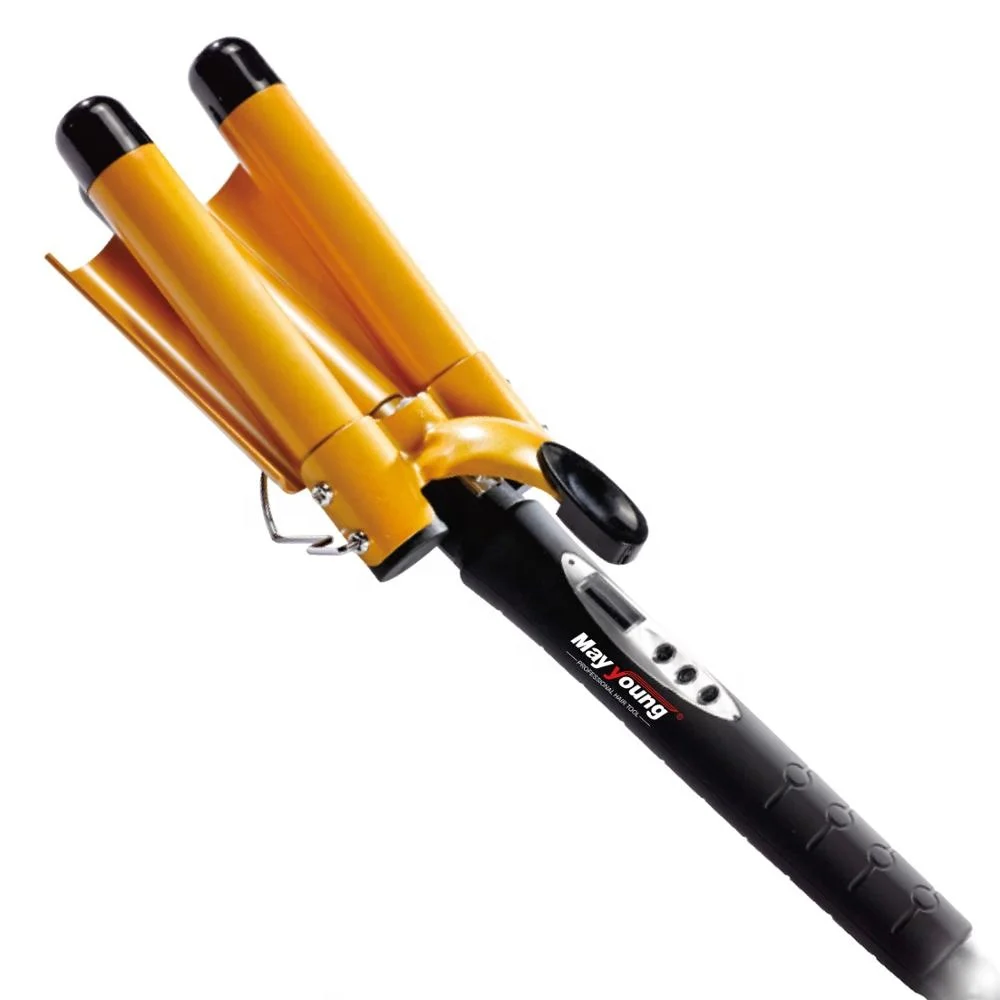 M601C PTC heater Tourmaline Triple barrel hair curler 3 barrel curling iron hair waver