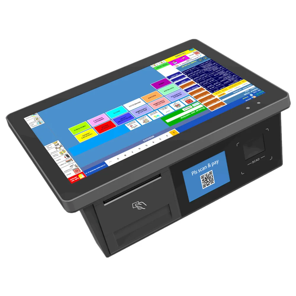 FYJ-F10 10.1' All-in-one Touch Screen Cashless Caisse Enregistreuse Retail Pos All in One Wireless Pos Terminal with Printer