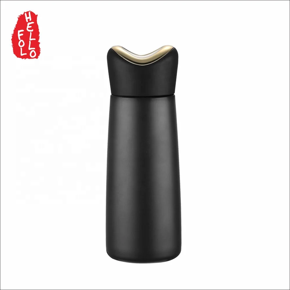 
2019 new design heart shape massage double wall 18/8 insulated vacuum water bottle for girls 