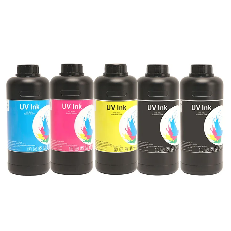 CMYK And White Neutral Hard LED Printer Ink UV For Epson Printhead Dx4 Dx6 Dx7 Dx8 Dx9 Dx10 Dx11 Print Head Printer Head