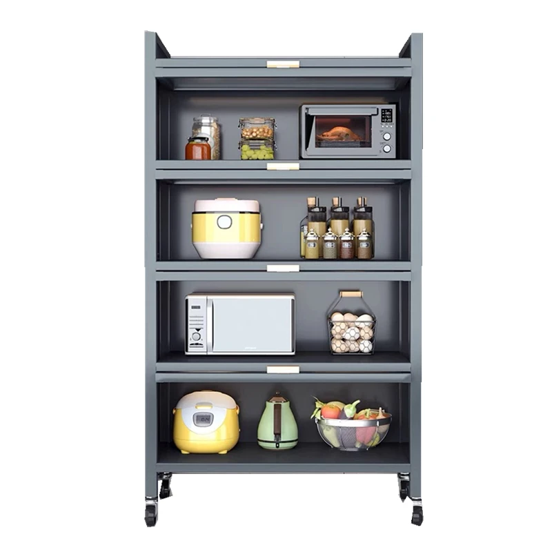 Matte Grey Custom Kitchen Cabinet Metal Steel Kitchen Storage Cabinet Design Kitchen Furniture