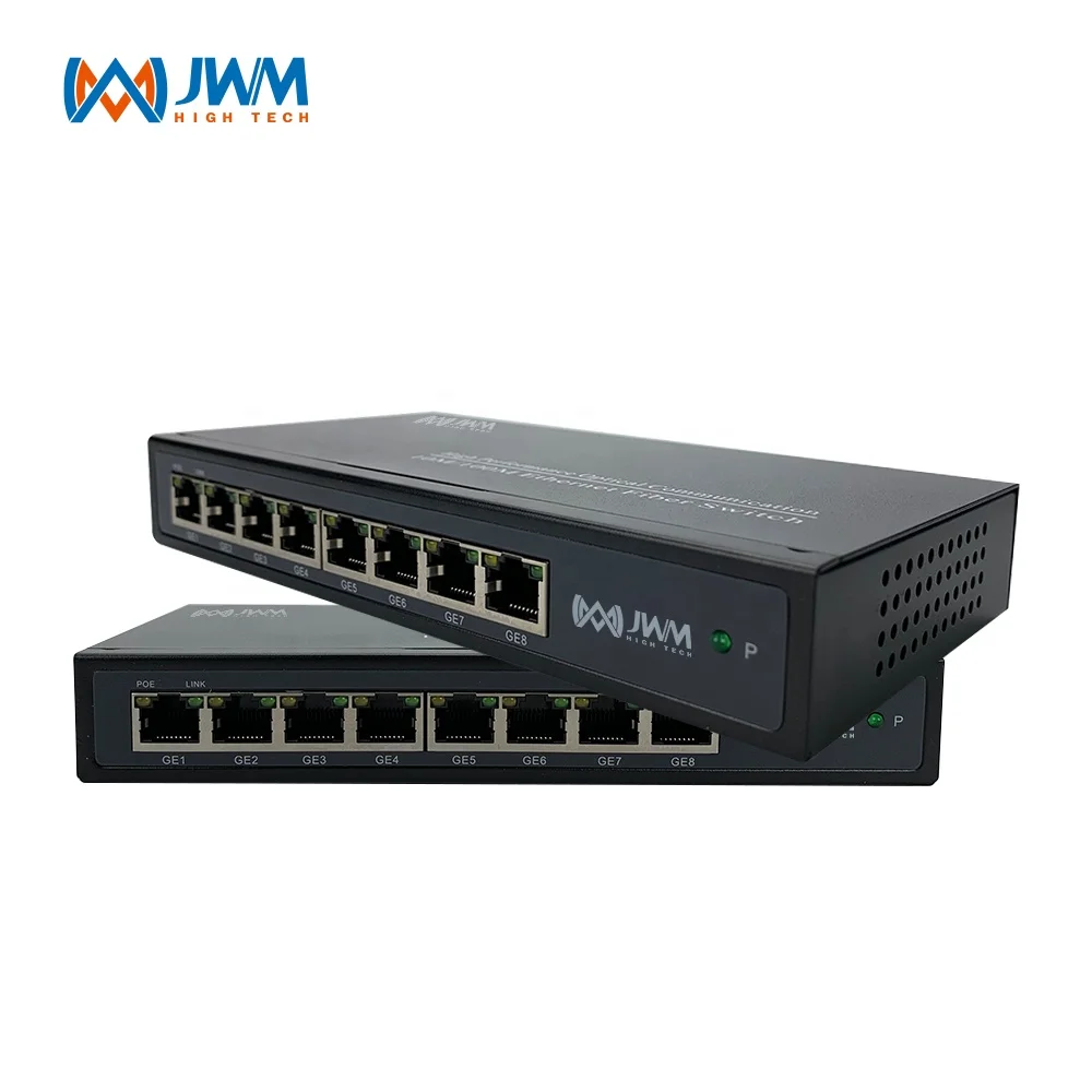 8 port ethernet fiber sfp managed 8 ports 10/100/1000 m poe switch