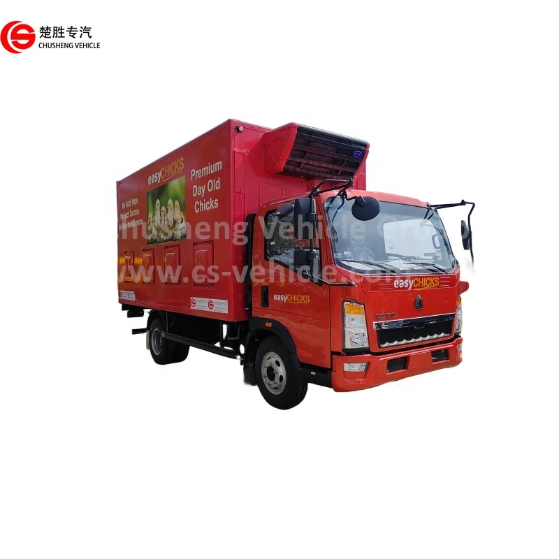 Customized HOWO 4X2 Live Baby Chick Poultry Delivery Truck