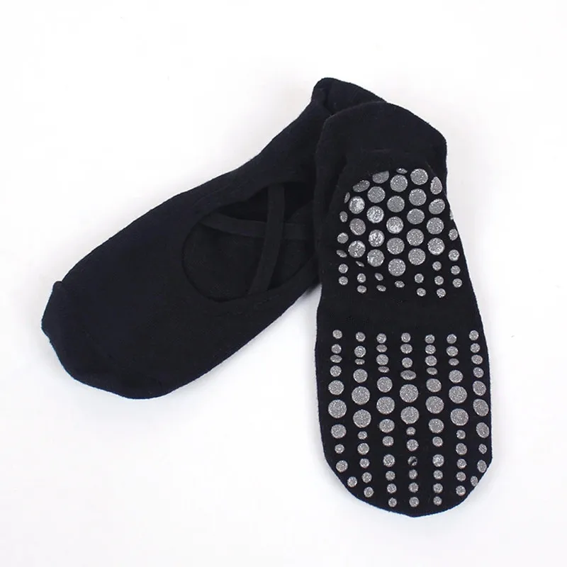 Носки для йоги и пилатеса с логотипом на заказ, низкая цена, гарантированное качество, Нескользящие Женские Дышащие носки для йоги с открытой спиной и перекрестными ремешками