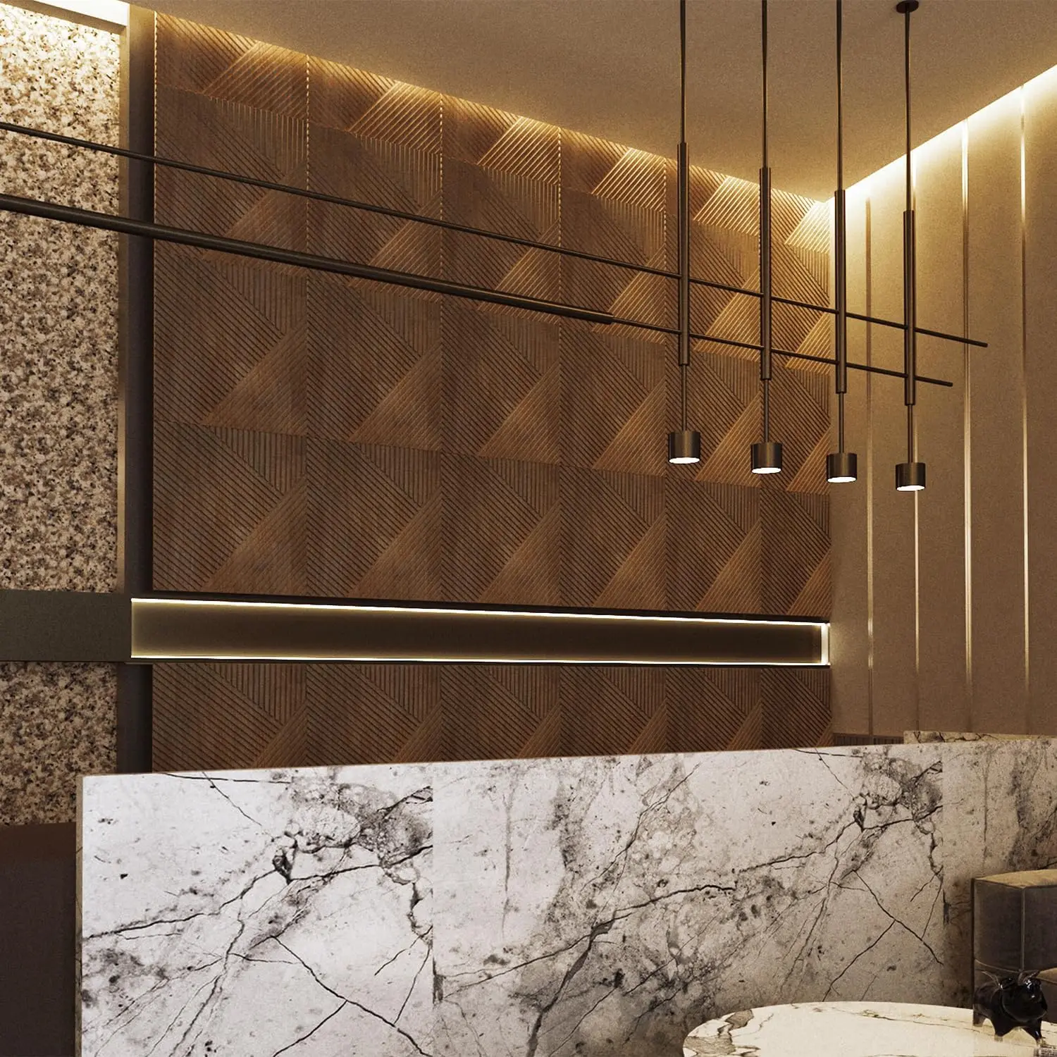 New Design Interior Exterior Facade Decorative wall Cladding 3d pvc wall panels For Building,Home Use