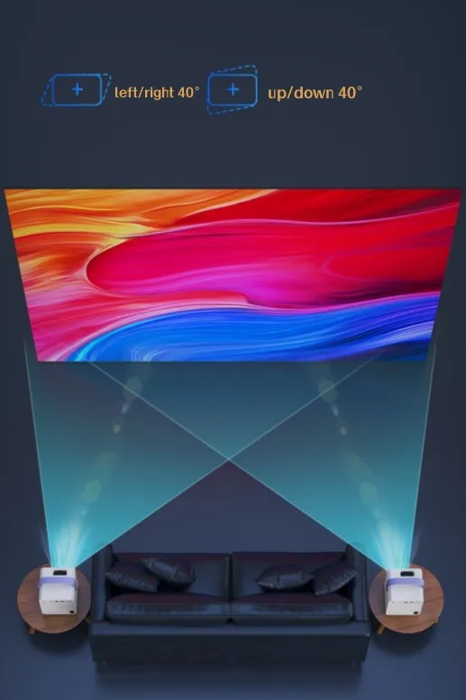 Anxin op01 smart mini projector 4k portable home theater Android wifi wireless proyector most selling product in alibaba