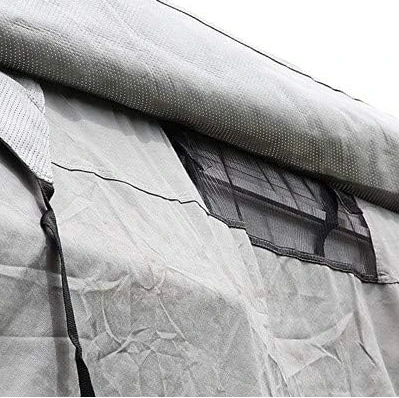 Wholesale Grey Color Customized Logo 4 Layers Nonwoven Waterproof Caravan Anti-uv Rv Trailer Rv Camper Cover
