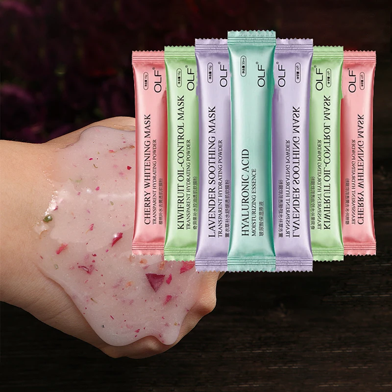 Private Label Custom Lavender Gel Moisturizing Hyaluronic Acid Crystal Peel Off Rubber Powder Hydro Jelly Face Mask