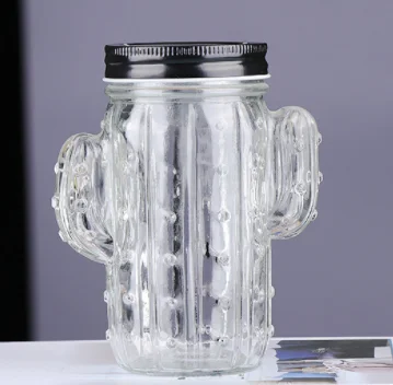 Progressive Color Mason Cup cactus frosted glass juice drink cup