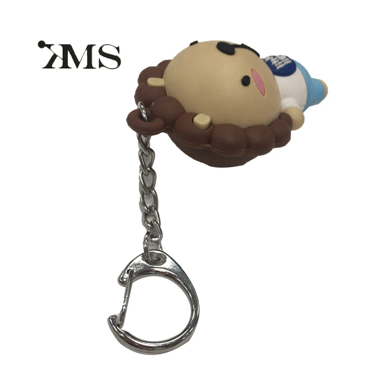 Wholesale Creative Personality 3D lion Silicone Key Holder Cute Pendant Promotional Gift Silicone Pvc Keychain