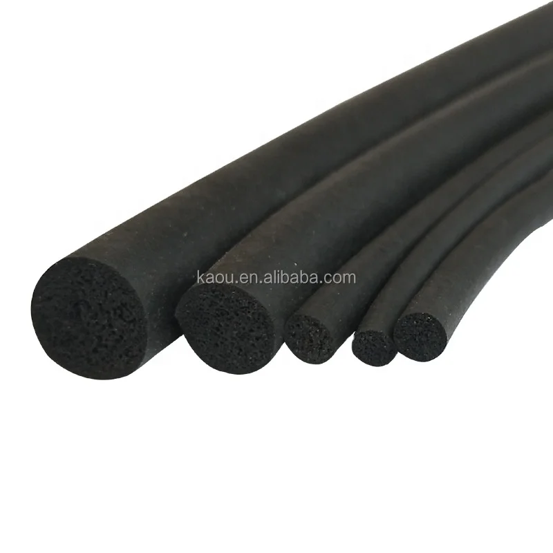 Уплотнительная лента из пенорезины EPDM черного цвета, круглая полоса для уплотнения дверей шкафов, 2 мм ~ 50 мм