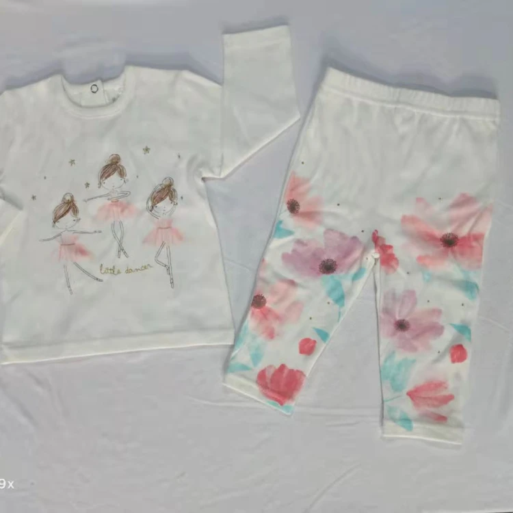 
China Wholesale Kids Wear Summer Skirt Trousers Girl Clothing Set 