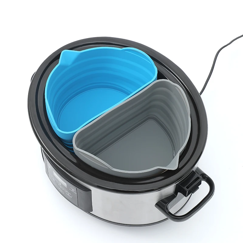 2023 In Kitchen New  Silicone Cooking Liner Slow Cooker Divider Crockpot Divider Silicone Slow Cooker Liner