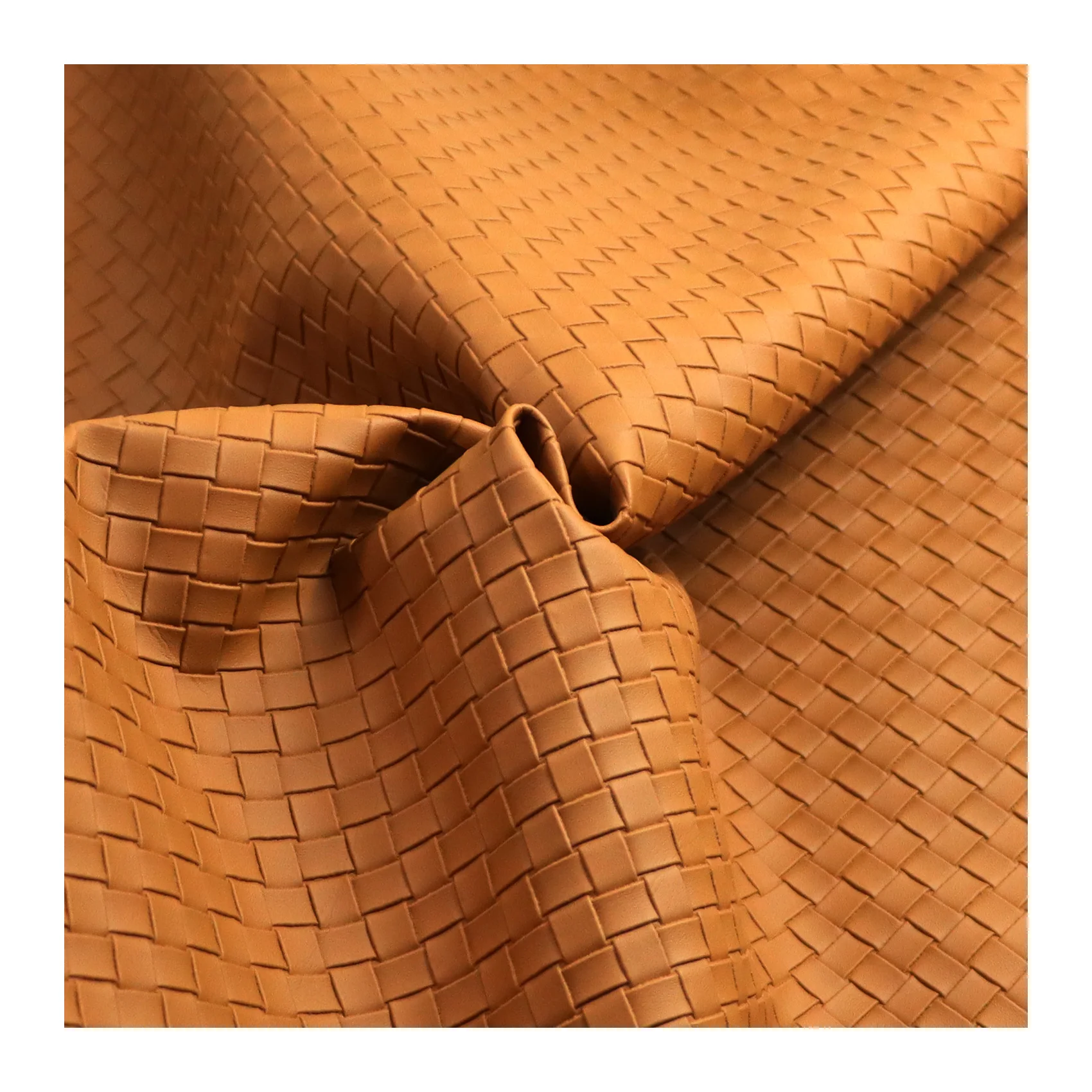 Concave-convex Embossed Synthetic Leather Woven Pattern Vinyl PVC Fabric for Upholstery Furniture Sofa Bags Handbags Women Bag