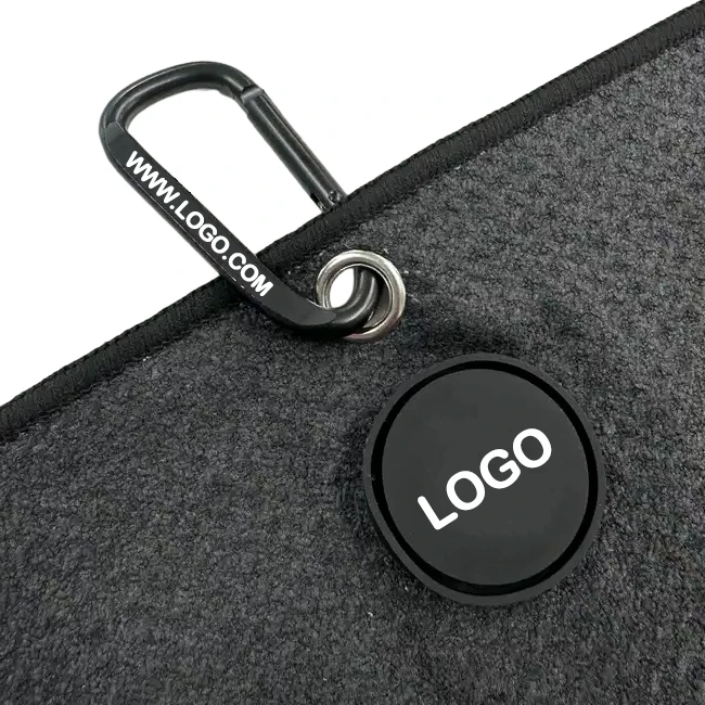 custom golf accessories magnetic towel golf microfiber waffle custom logo oem golf towel with magnet