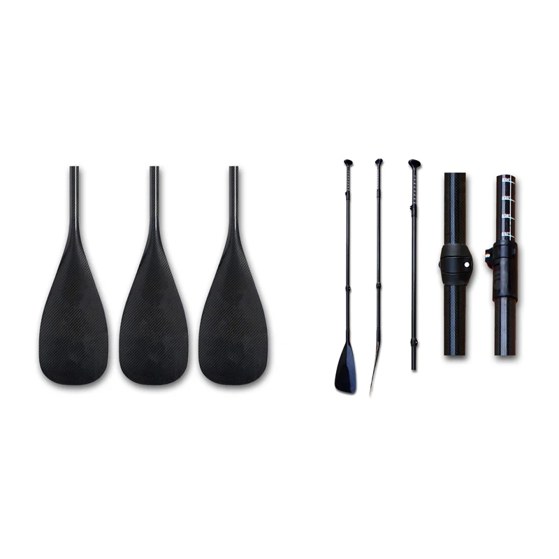 Adjustable Fiberglass Inflatable Paddle Board Paddle Longboard Wooden Veneer Kayak Paddle Carbon Surfboard SUP Accessories