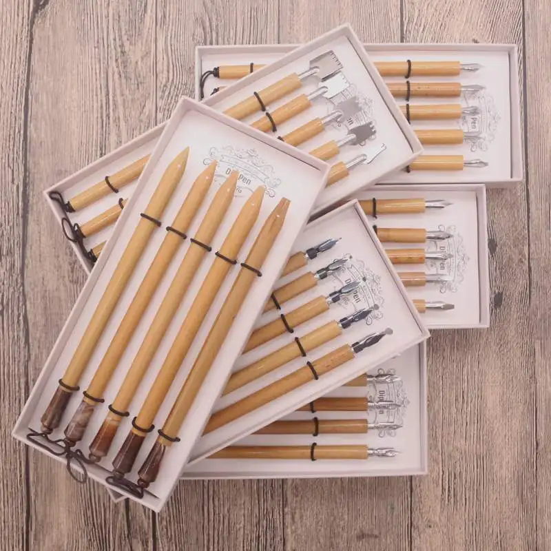 1-5mm Reed Bamboo Wordart Calligraphy Set Oblique Paralleled Fountain Pens Bf Dip Arabic Qalam Gothic Hebrew Pen