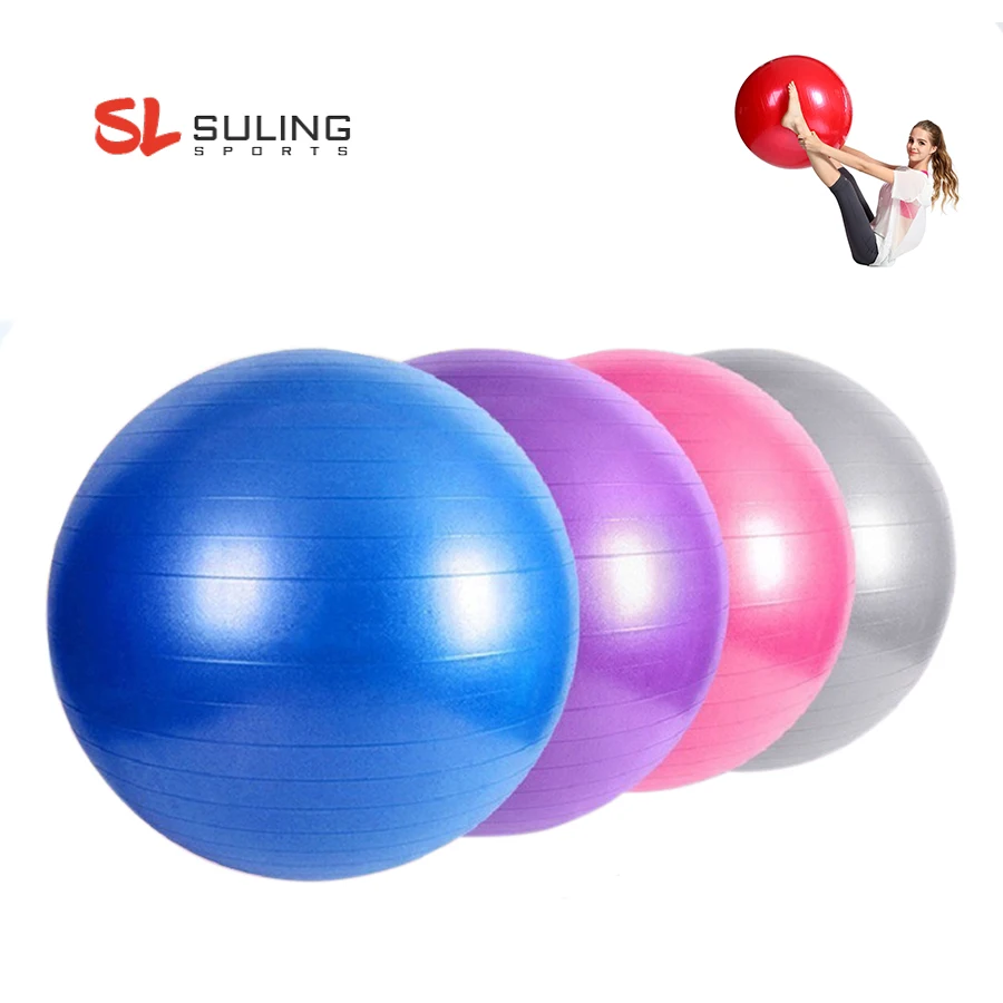 Anti-burst Heavy Duty Stability pilates exercise back muscle relax pump premium pvc swiss yoga Balance gym ball 75cm
