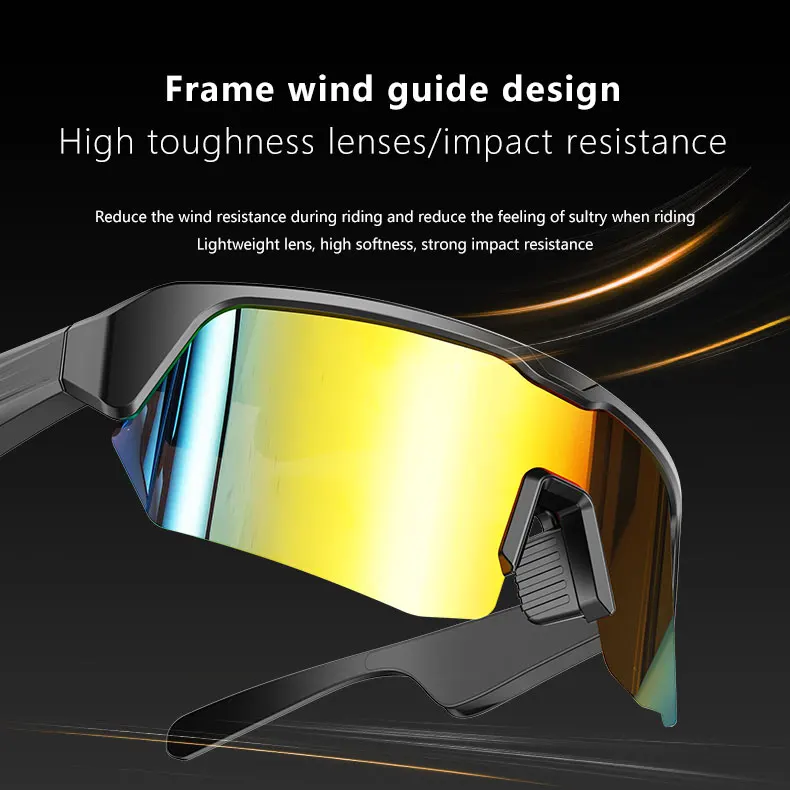 Smart Bluetooth Sunglasses for Men & Women Open Ear Stereo Audio Wireless Headset for Outdoor Cycling & Sports