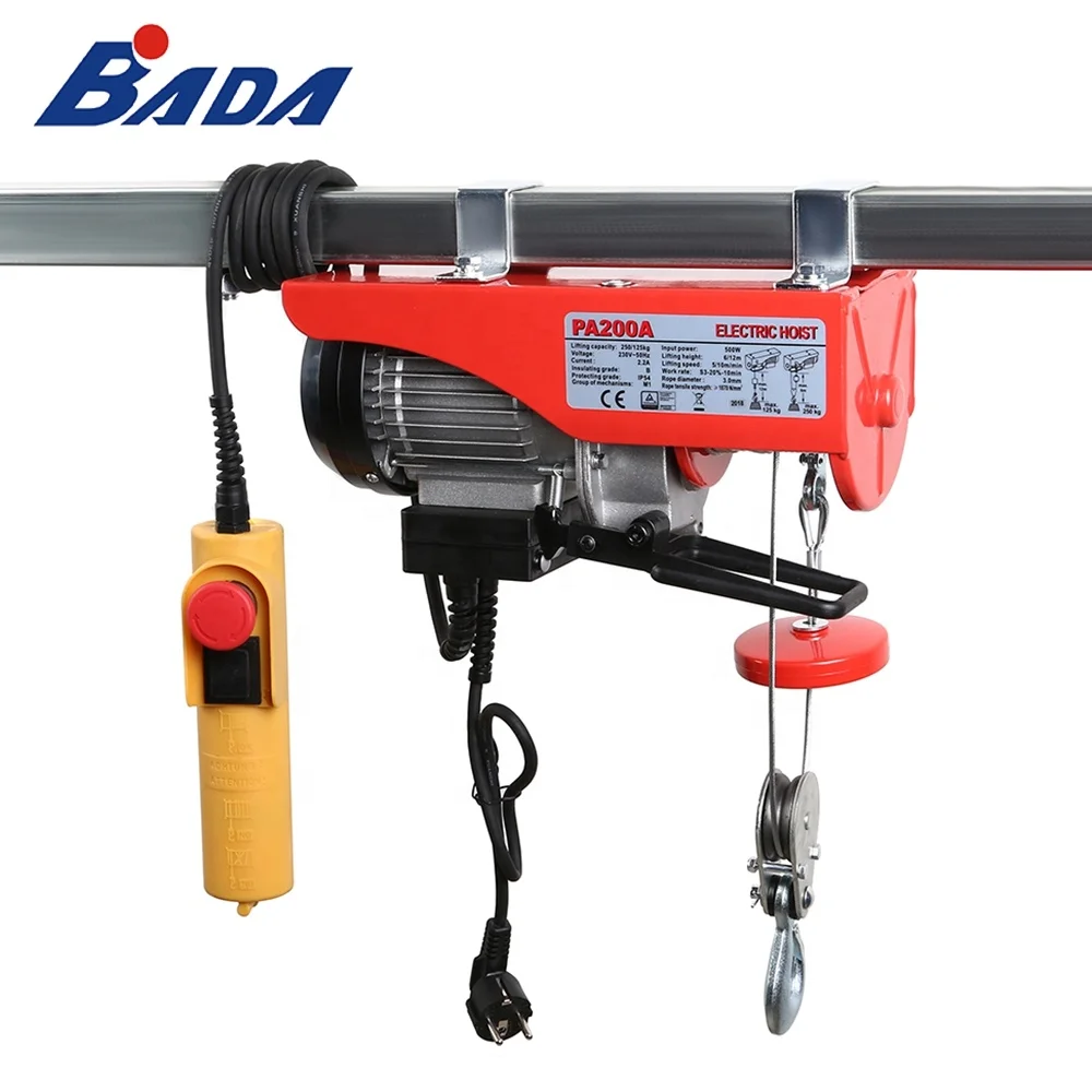 PA200A 100/200kg Capacity mini small electric wire rope hoist