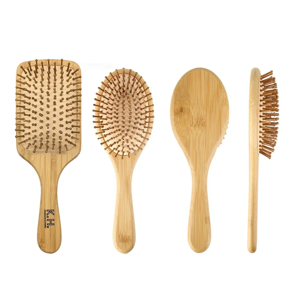 Персональная щетка, желтый деревянный материал, массажная подушка безопасности, деревянная щетка, щетка для волос, расческа