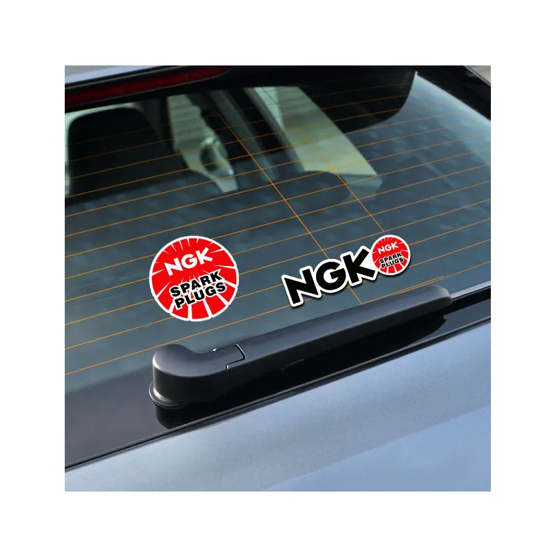 NGK Spark Plug Custom Car Sticker Waterproof Reflective Film Body Decoration Personalized Creative Design