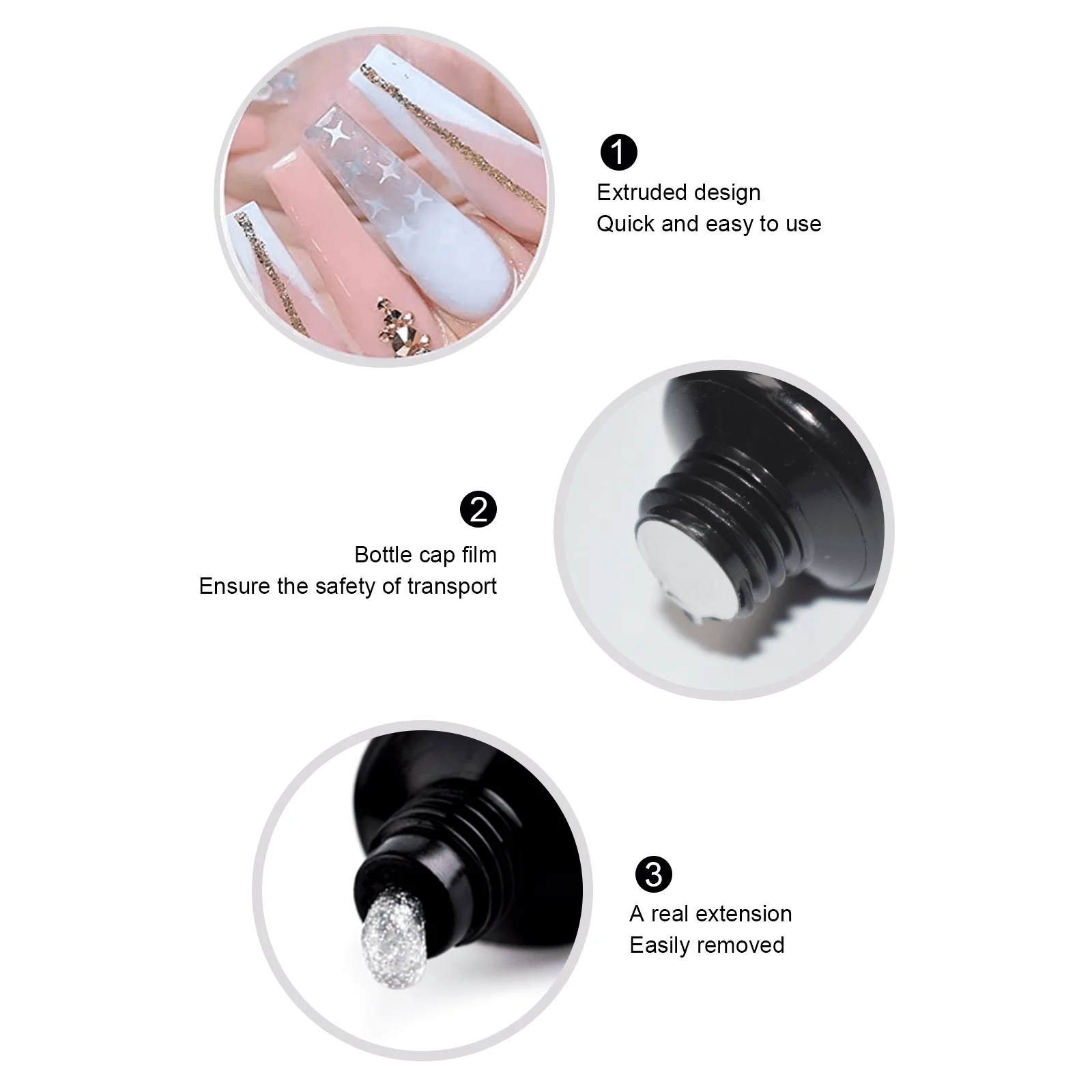 Private Label Base Gel Crystal Hard Nails Pure Clear No Bubble Super Transparent Poly Gel