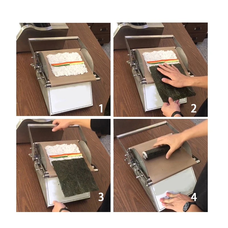 Automatic Sushi Robot Rolling Machine / Sushi Roll Maker / Sushi Roll Cutter