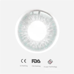 Best Selling New Looking 1 Year Contact Lenses Cosmetic Available Gray Contact Lenses