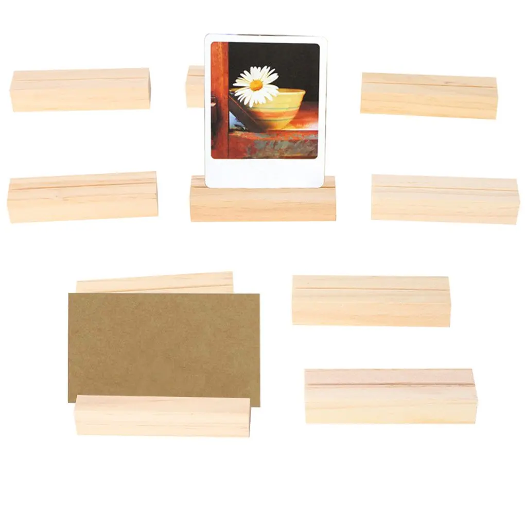Custom Calendar Stand Beech Wood Fashion Design Wood Calendar Base Wooden Photo Base for Display Card