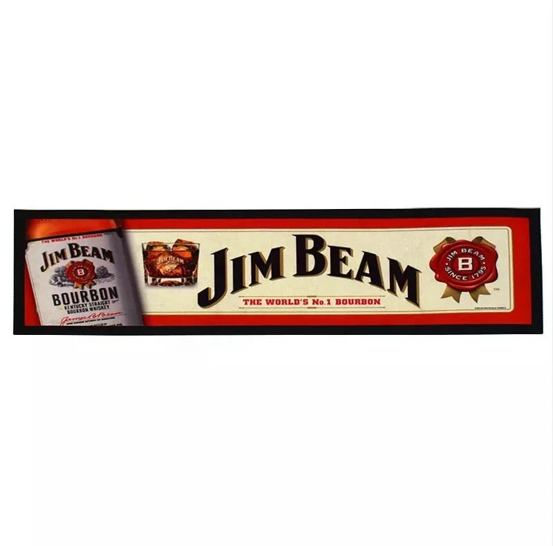 2024 LW Sublimation OEM Logo Natural Rubber Desk Mat For Bar Accessories Spill Mats Anti-Slip bar mat