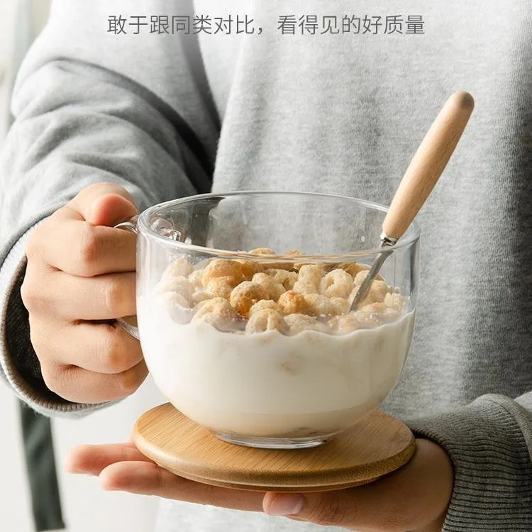 Оптовая Продажа 16 унций чашки и кружки закаленные стеклянные кофе кружка молока чашка