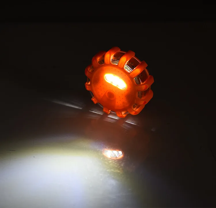 
LED Warning Light Emergency Traffic Safety Road Flare Lights Beacon with Magnet Base and Hook White Red Lamp 