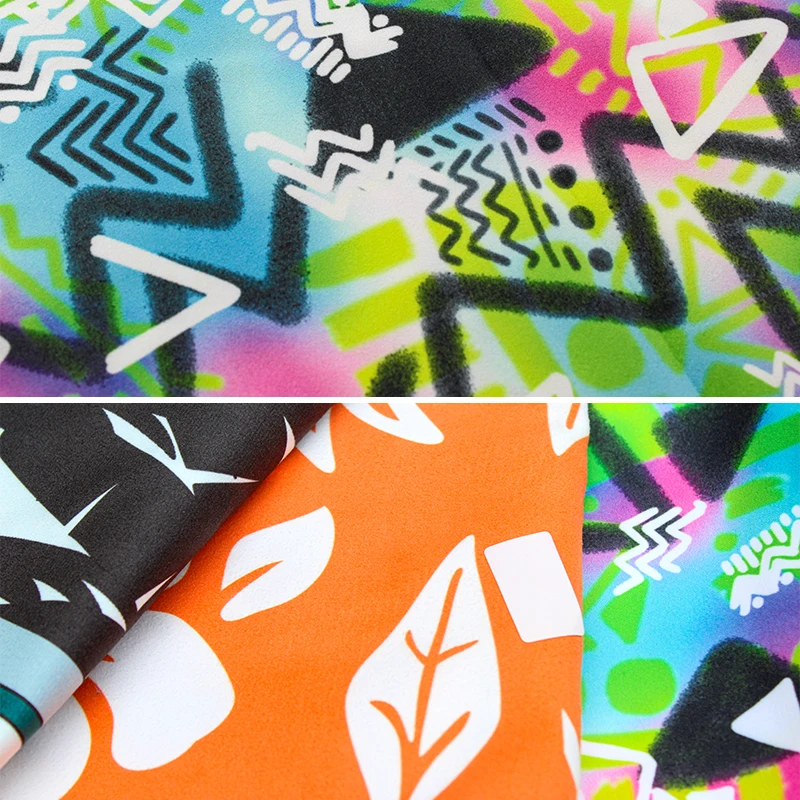 Wholesale Microfiber Suede Sport Towel sweat absorbing suede printed microfiber sport fitness towel custom gym towel